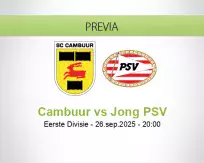 Pronóstico Cambuur Jong PSV (26 septiembre 2025)