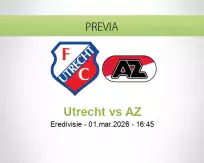 Pronóstico Utrecht AZ (01 marzo 2026)