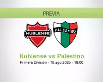 Pronóstico Ñublense Palestino (16 agosto 2025)