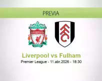 Pronóstico Liverpool Fulham (11 abril 2026)