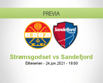 Pronóstico Strømsgodset Sandefjord (24 junio 2021)