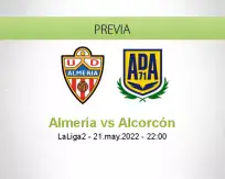 Pronóstico Almería Alcorcón (21 mayo 2022)