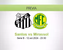 Pronóstico Santos Mirassol (12 octubre 2024)