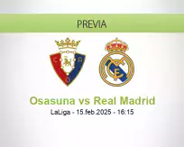 Pronóstico Osasuna Real Madrid (15 febrero 2025)