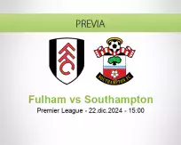 Pronóstico Fulham Southampton (22 diciembre 2024)