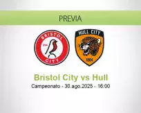 Pronóstico Bristol City Hull (30 agosto 2025)