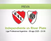 Pronóstico Independiente River Plate (09 agosto 2025)