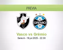 Pronóstico Vasco Grêmio (19 julio 2025)
