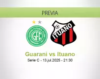 Pronóstico Guarani Ituano (13 julio 2025)