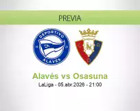 Pronóstico Alavés Osasuna (05 abril 2026)