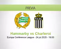 Pronóstico Hammarby Charleroi (24 julio 2025)