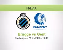 Pronóstico Brugge Gent (21 diciembre 2025)