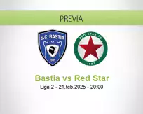 Pronóstico Bastia Red Star (21 febrero 2025)