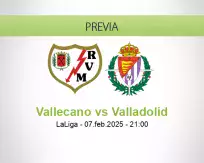 Pronóstico Vallecano Valladolid (07 febrero 2025)