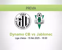 Pronóstico Dynamo CB Jablonec (15 febrero 2025)