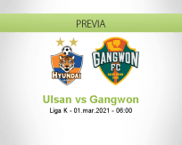 Pronóstico Ulsan Gangwon (28 febrero 2021)