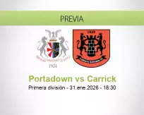 Pronóstico Portadown Carrick (31 enero 2026)