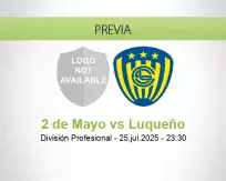 Pronóstico 2 de Mayo Luqueño (25 julio 2025)