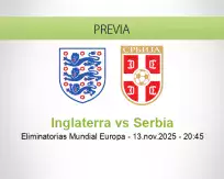 Pronóstico Inglaterra Serbia (13 noviembre 2025)