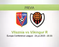Pronóstico Vllaznia Víkingur R (24 julio 2025)