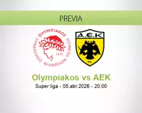 Pronóstico Olympiakos AEK (05 abril 2026)