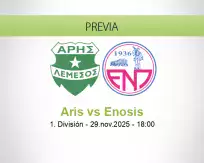Pronóstico Aris Enosis (29 noviembre 2025)