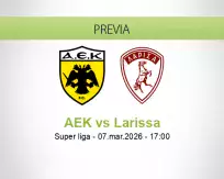 Pronóstico AEK Larissa (07 marzo 2026)