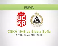 Pronóstico CSKA 1948 Slavia Sofía (15 septiembre 2025)