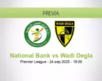 Pronóstico National Bank Wadi Degla (24 septiembre 2025)