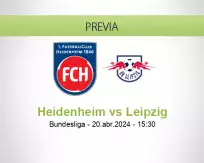 Pronóstico Heidenheim Leipzig (20 abril 2024)