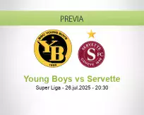 Pronóstico Young Boys Servette (26 julio 2025)