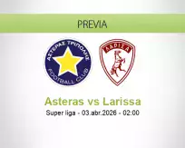 Pronóstico Asteras Larissa (04 abril 2026)