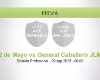 Pronóstico 2 de Mayo General Caballero JLM (28 septiembre 2025)