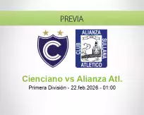 Pronóstico Cienciano Alianza Atl. (21 febrero 2026)