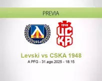 Pronóstico Levski CSKA 1948 (31 agosto 2025)