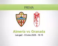 Pronóstico Almería Granada (03 enero 2026)