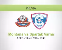 Pronóstico Montana Spartak Varna (19 septiembre 2025)