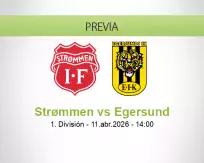 Pronóstico Strømmen Egersund (11 abril 2026)