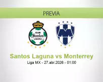 Pronóstico Santos Laguna Monterrey (27 abril 2026)