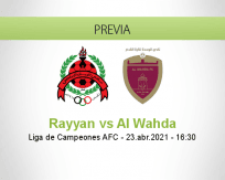 Pronóstico Rayyan Al Wahda (23 abril 2021)