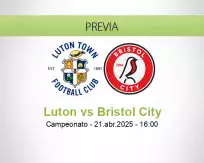 Pronóstico Luton Bristol City (21 abril 2025)
