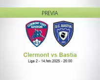 Pronóstico Clermont Bastia (14 febrero 2025)