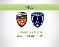 Pronóstico Lorient Paris (14 diciembre 2024)