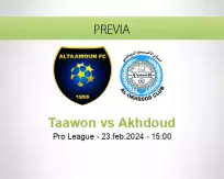 Pronóstico Taawon Akhdoud (23 febrero 2024)