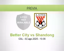 Pronóstico Better City Shandong (02 agosto 2025)