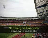 Pronóstico Nürnberg Hannover (21 diciembre 2025)