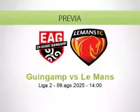 Pronóstico Guingamp Le Mans (09 agosto 2025)