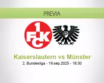 Pronóstico Kaiserslautern Münster (19 septiembre 2025)