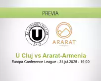 Pronóstico U Cluj Ararat-Armenia (31 julio 2025)