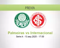 Pronóstico Palmeiras Internacional (13 setiembre 2025)
